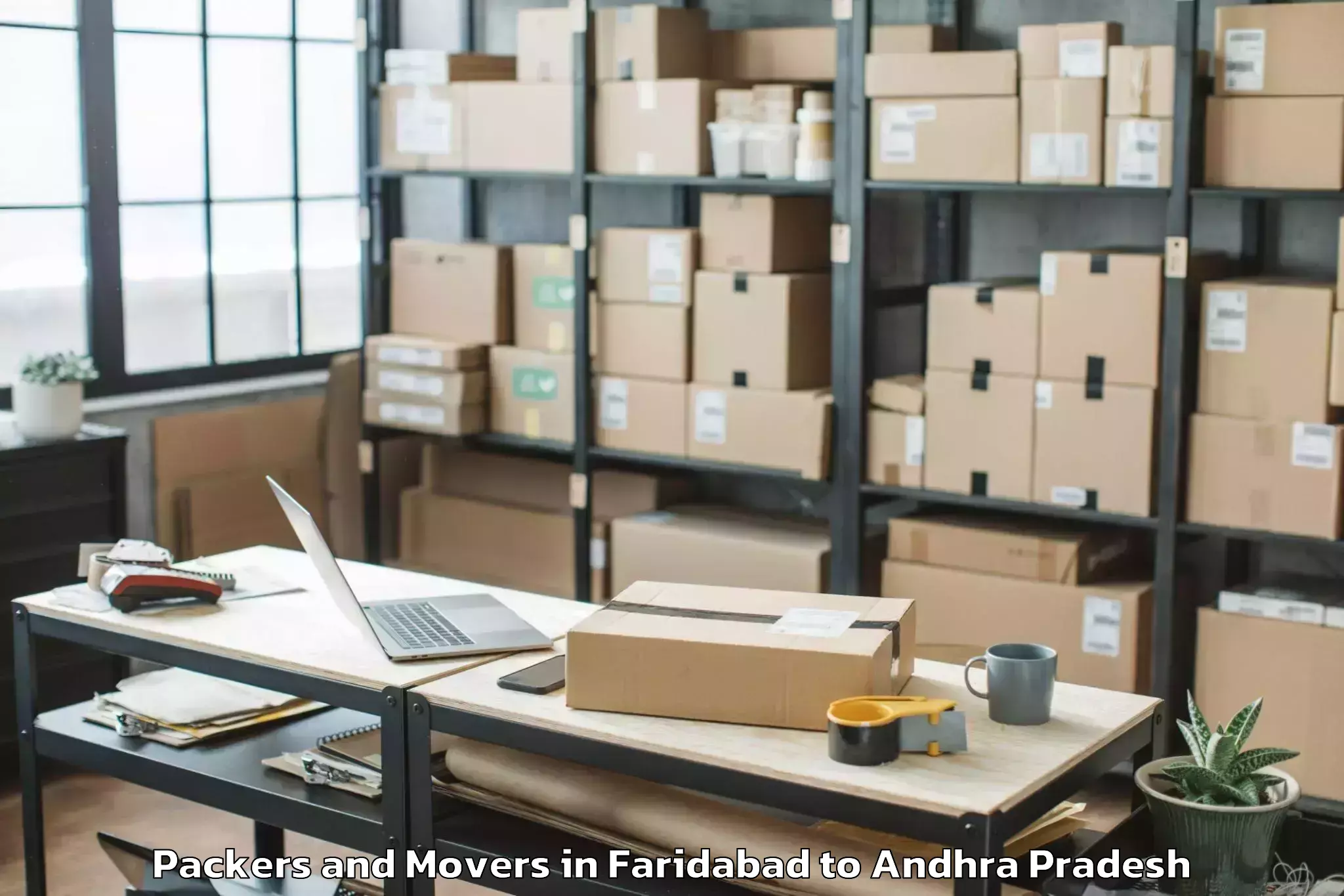 Expert Faridabad to Pedaparupudi Packers And Movers